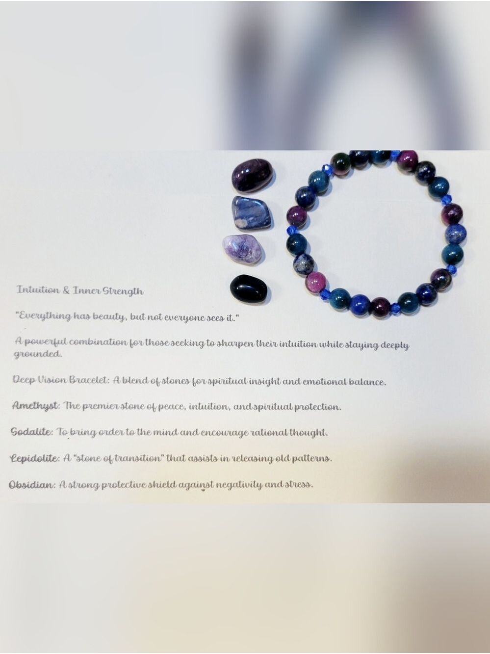 Gemstone Intent Beaded Bracelet With Tumbled Stones